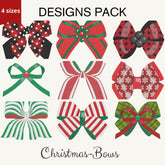 Christmas Bows : Design Pack - Embroidery Design - FineryEmbroidery